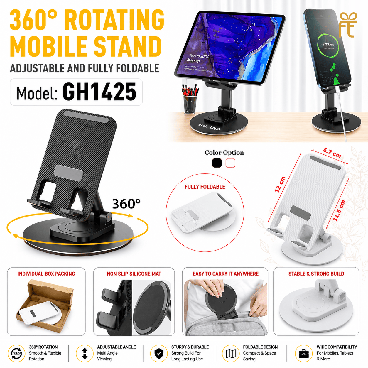 360° ROTATING MOBILE STAND