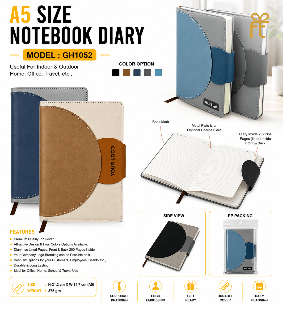 A5 Size Notebook Diary 