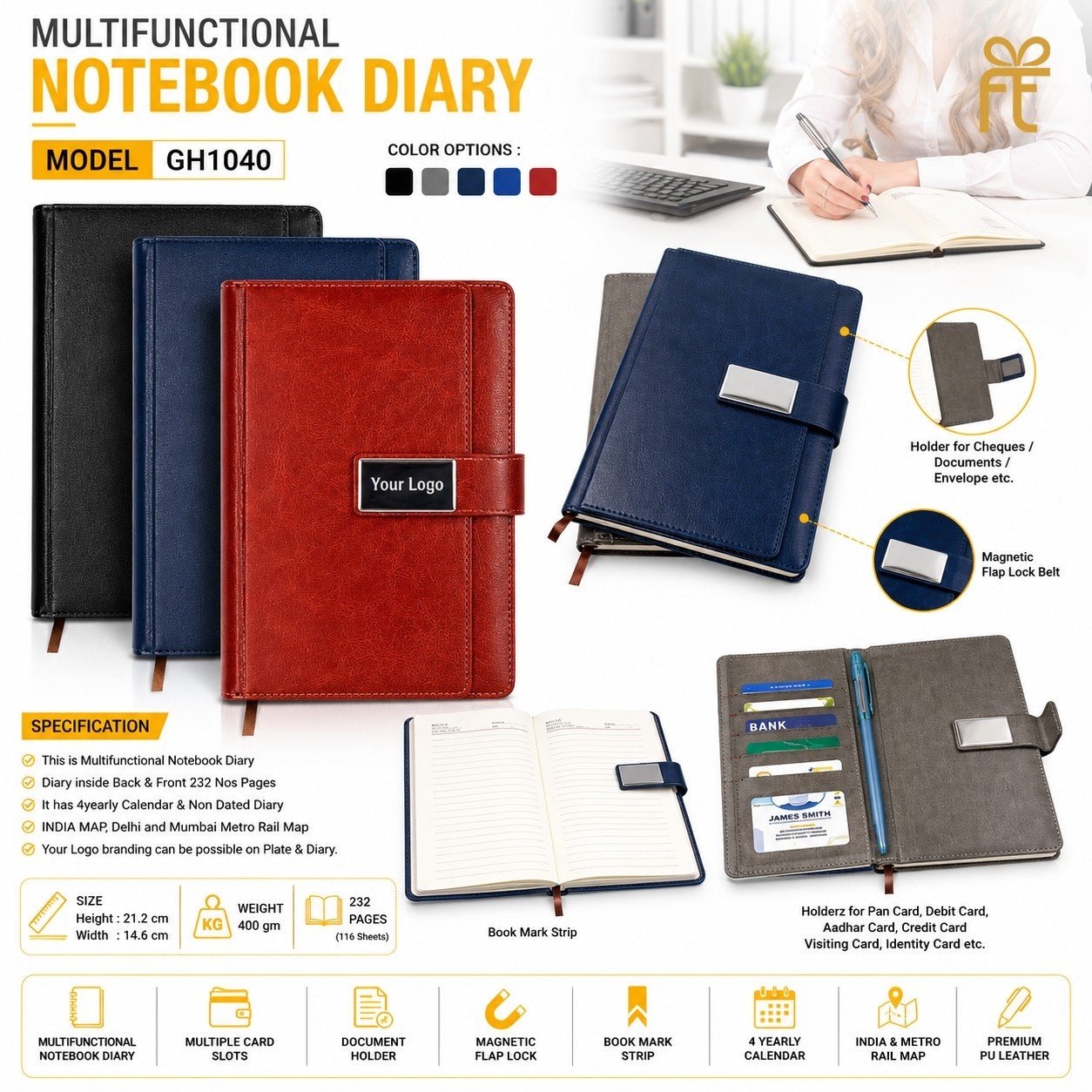 MULTI FUNCTIONAL NOTEBOOK DIARY
