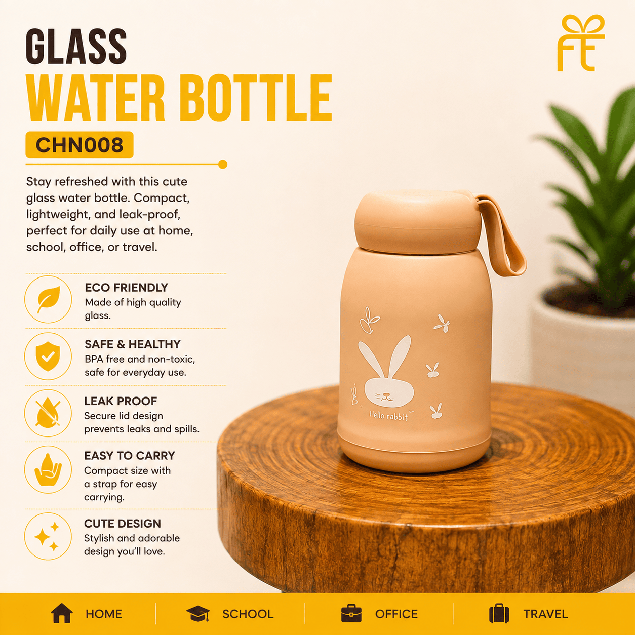  GLASS WATER BOTTLES