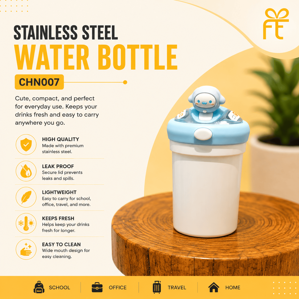 STAINLESS STEEL WATER BOTTLE