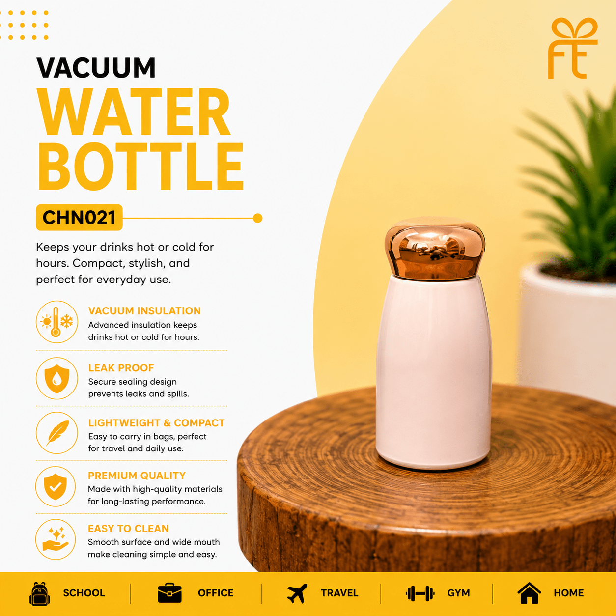 STAINLESS STEEL FLASK WATER BOTTILE