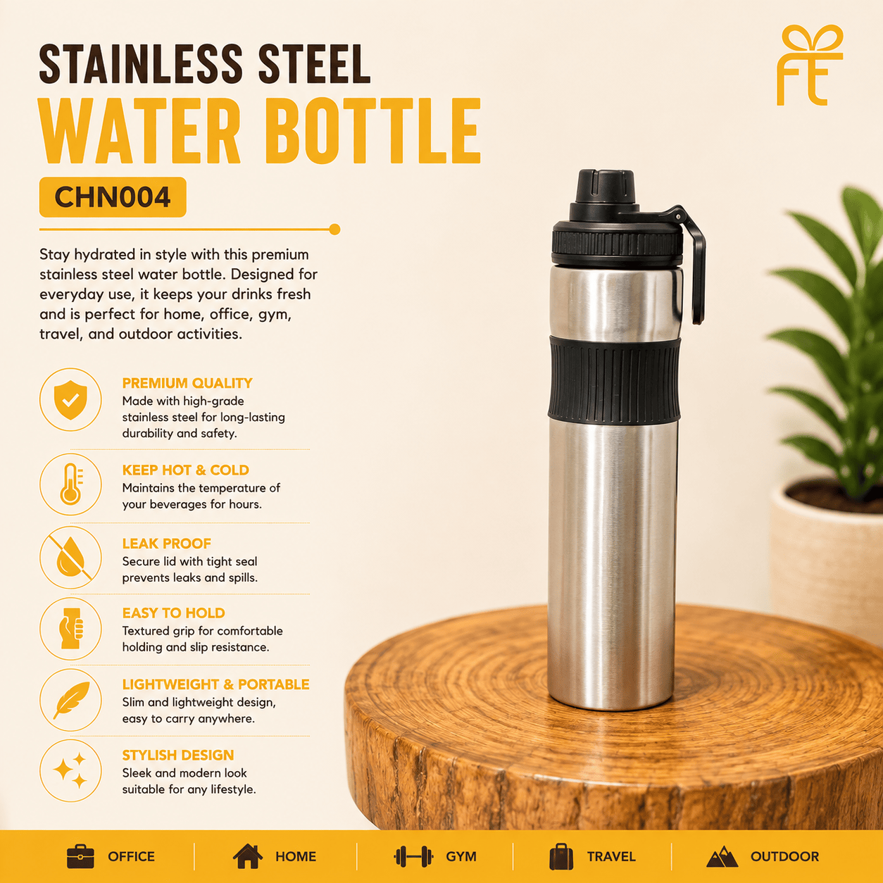 STAINLESS STEEL   WATER BOTTLES