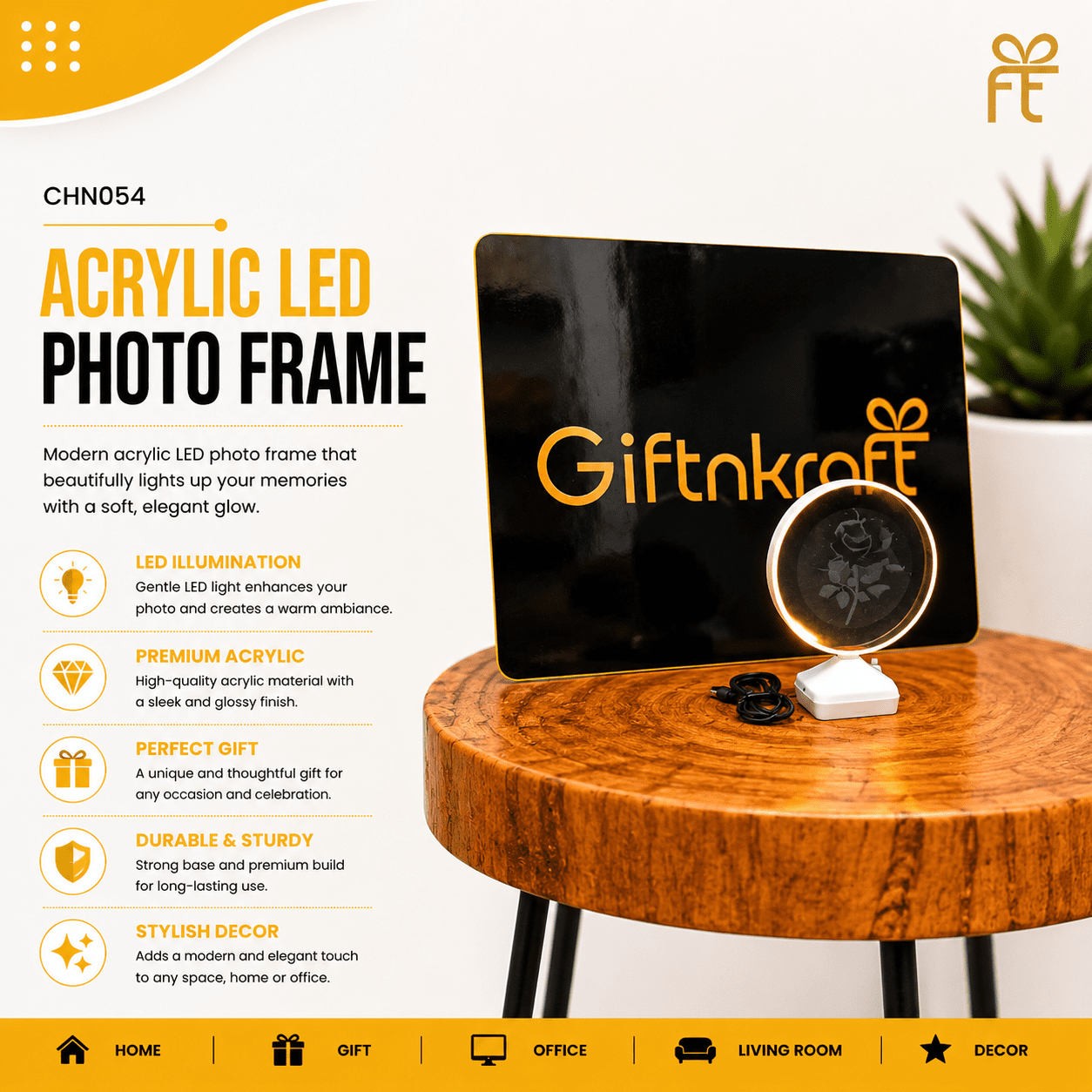 ACRYLIC LED PHOTO FRAME