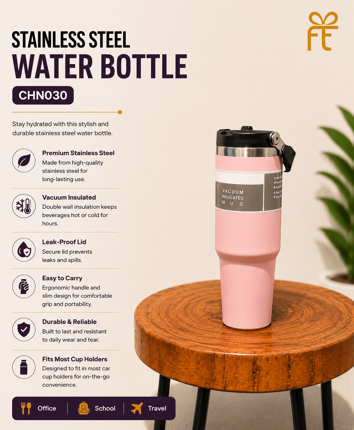 STAINLESS STEEL WATER BOTTLES