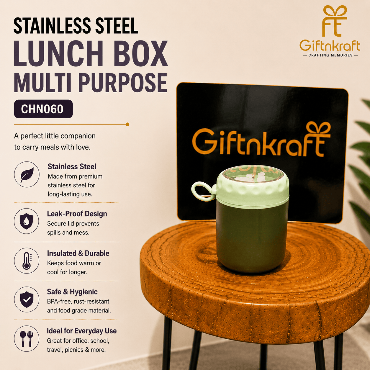 STAINLESS STEEL LUNCH BOX 