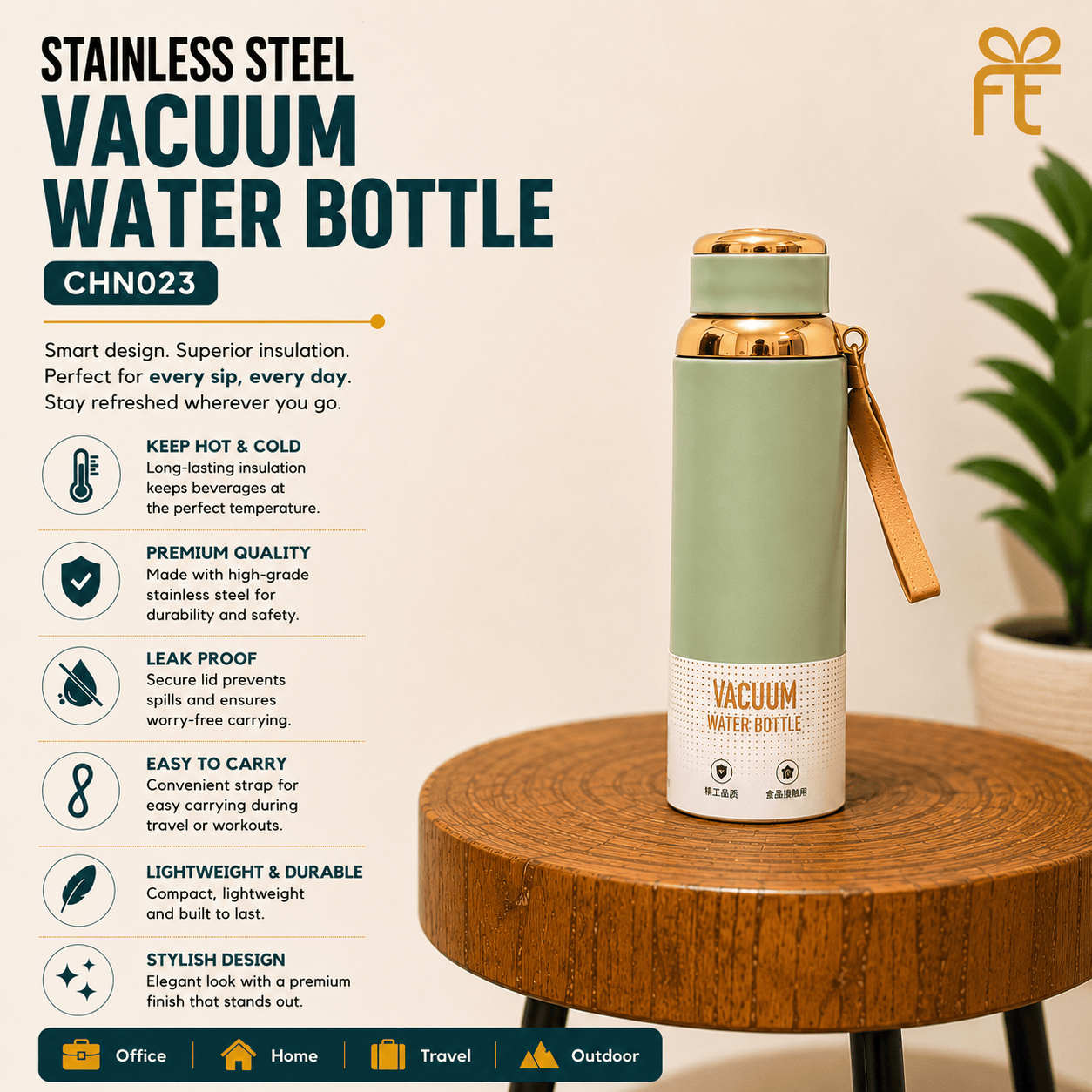 STAINLESS STEEL  VACUUM WATER BOTTLES