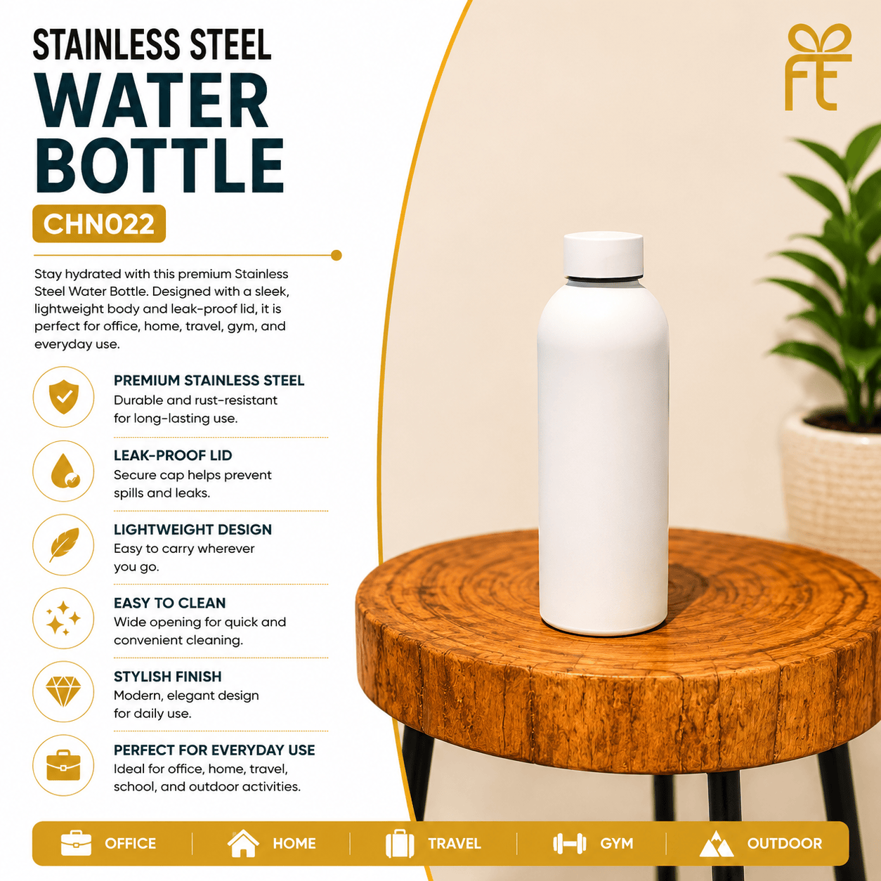 STAINLESS STEEL   WATER BOTTLES