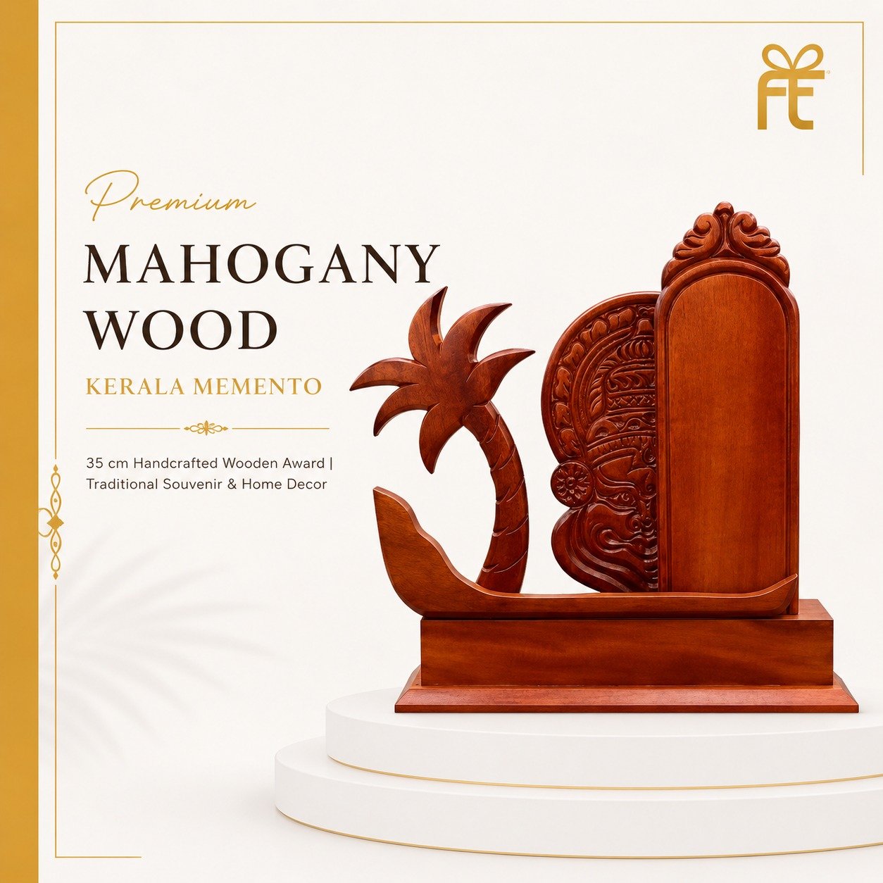 PREMIUM MAHOGANY WOOD KERALA MEMENTO